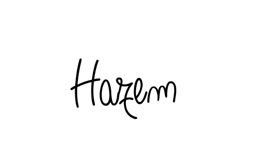 You should practise on your own different ways (Angelique-Rose-font-FFP) to write your name (Hazem) in signature. don't let someone else do it for you. Hazem signature style 5 images and pictures png
