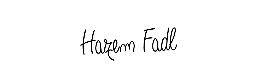 Use a signature maker to create a handwritten signature online. With this signature software, you can design (Angelique-Rose-font-FFP) your own signature for name Hazem Fadl. Hazem Fadl signature style 5 images and pictures png