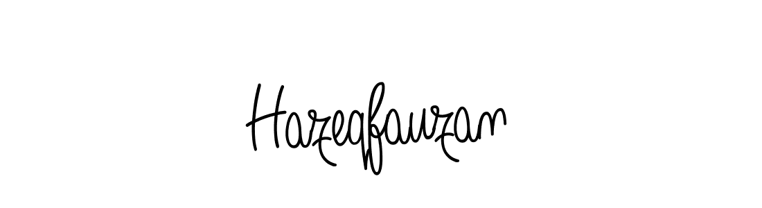 Use a signature maker to create a handwritten signature online. With this signature software, you can design (Angelique-Rose-font-FFP) your own signature for name Hazeqfauzan. Hazeqfauzan signature style 5 images and pictures png