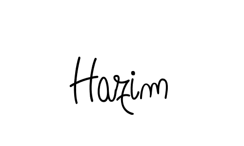 Design your own signature with our free online signature maker. With this signature software, you can create a handwritten (Angelique-Rose-font-FFP) signature for name Hazim. Hazim signature style 5 images and pictures png