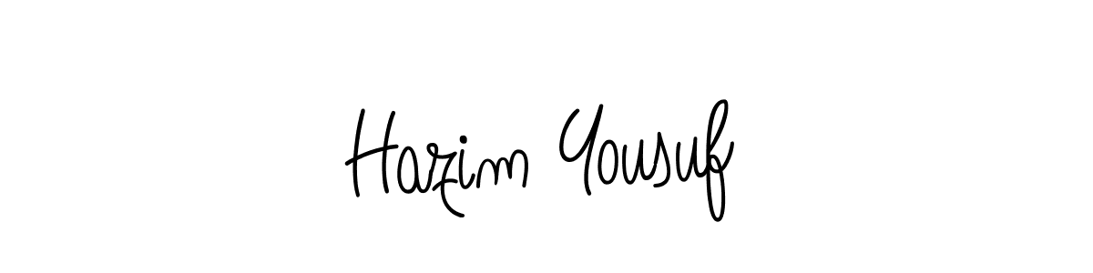 How to Draw Hazim Yousuf signature style? Angelique-Rose-font-FFP is a latest design signature styles for name Hazim Yousuf. Hazim Yousuf signature style 5 images and pictures png