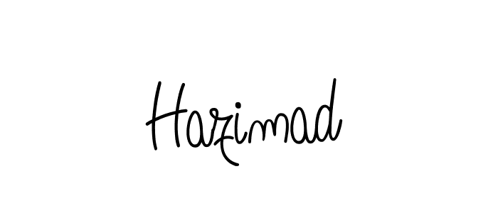 Use a signature maker to create a handwritten signature online. With this signature software, you can design (Angelique-Rose-font-FFP) your own signature for name Hazimad. Hazimad signature style 5 images and pictures png