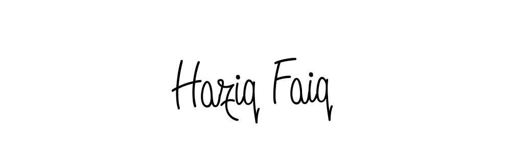 Design your own signature with our free online signature maker. With this signature software, you can create a handwritten (Angelique-Rose-font-FFP) signature for name Haziq Faiq. Haziq Faiq signature style 5 images and pictures png