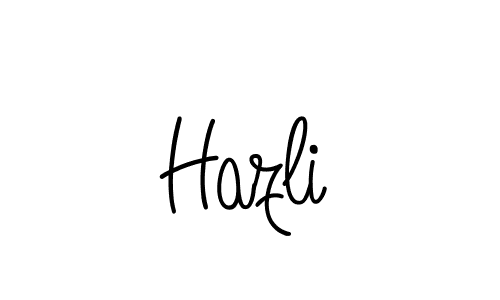 How to make Hazli name signature. Use Angelique-Rose-font-FFP style for creating short signs online. This is the latest handwritten sign. Hazli signature style 5 images and pictures png