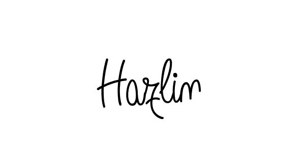 How to make Hazlin name signature. Use Angelique-Rose-font-FFP style for creating short signs online. This is the latest handwritten sign. Hazlin signature style 5 images and pictures png