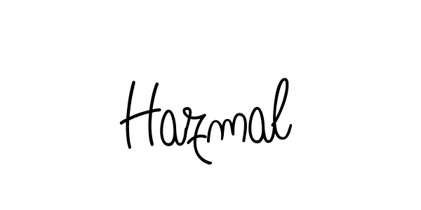 Use a signature maker to create a handwritten signature online. With this signature software, you can design (Angelique-Rose-font-FFP) your own signature for name Hazmal. Hazmal signature style 5 images and pictures png