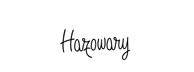 Once you've used our free online signature maker to create your best signature Angelique-Rose-font-FFP style, it's time to enjoy all of the benefits that Hazowary name signing documents. Hazowary signature style 5 images and pictures png