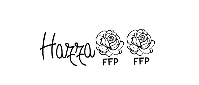 The best way (Angelique-Rose-font-FFP) to make a short signature is to pick only two or three words in your name. The name Hazza23 include a total of six letters. For converting this name. Hazza23 signature style 5 images and pictures png