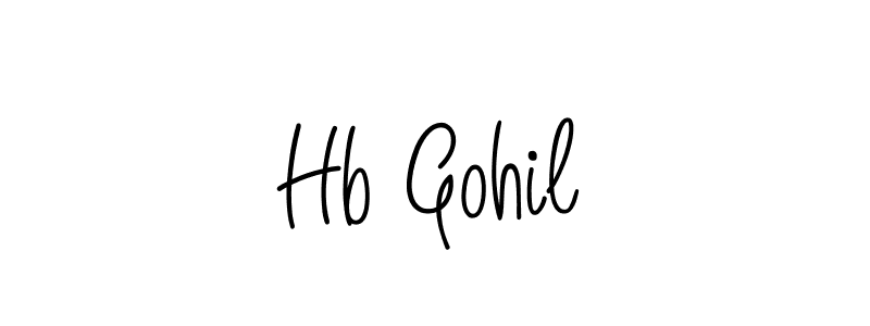 The best way (Angelique-Rose-font-FFP) to make a short signature is to pick only two or three words in your name. The name Hb Gohil include a total of six letters. For converting this name. Hb Gohil signature style 5 images and pictures png