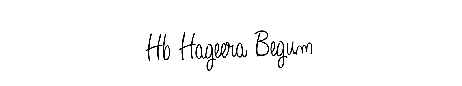 Also we have Hb Hageera Begum name is the best signature style. Create professional handwritten signature collection using Angelique-Rose-font-FFP autograph style. Hb Hageera Begum signature style 5 images and pictures png