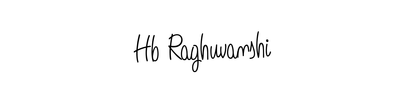 How to Draw Hb Raghuvanshi signature style? Angelique-Rose-font-FFP is a latest design signature styles for name Hb Raghuvanshi. Hb Raghuvanshi signature style 5 images and pictures png