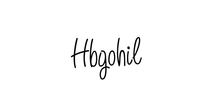 How to make Hbgohil name signature. Use Angelique-Rose-font-FFP style for creating short signs online. This is the latest handwritten sign. Hbgohil signature style 5 images and pictures png