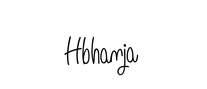 How to make Hbhanja name signature. Use Angelique-Rose-font-FFP style for creating short signs online. This is the latest handwritten sign. Hbhanja signature style 5 images and pictures png