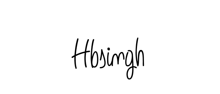 Make a beautiful signature design for name Hbsingh. With this signature (Angelique-Rose-font-FFP) style, you can create a handwritten signature for free. Hbsingh signature style 5 images and pictures png