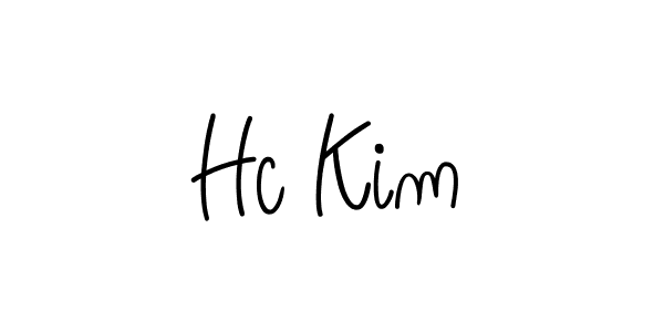 Make a beautiful signature design for name Hc Kim. With this signature (Angelique-Rose-font-FFP) style, you can create a handwritten signature for free. Hc Kim signature style 5 images and pictures png