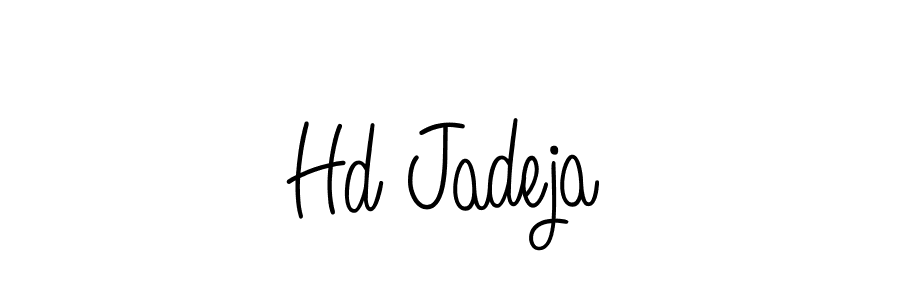 How to make Hd Jadeja signature? Angelique-Rose-font-FFP is a professional autograph style. Create handwritten signature for Hd Jadeja name. Hd Jadeja signature style 5 images and pictures png