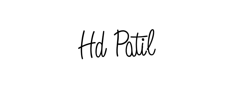 Hd Patil stylish signature style. Best Handwritten Sign (Angelique-Rose-font-FFP) for my name. Handwritten Signature Collection Ideas for my name Hd Patil. Hd Patil signature style 5 images and pictures png