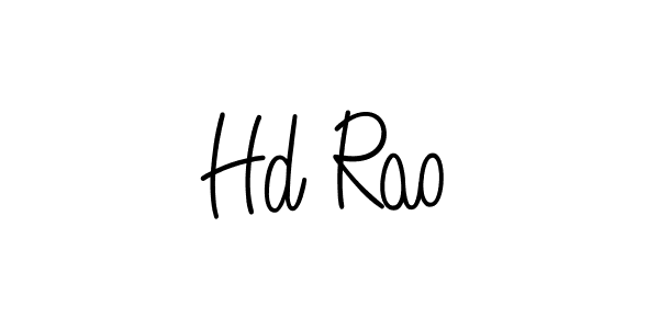 Also we have Hd Rao name is the best signature style. Create professional handwritten signature collection using Angelique-Rose-font-FFP autograph style. Hd Rao signature style 5 images and pictures png