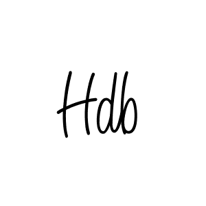 Design your own signature with our free online signature maker. With this signature software, you can create a handwritten (Angelique-Rose-font-FFP) signature for name Hdb. Hdb signature style 5 images and pictures png