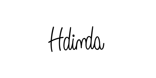 Use a signature maker to create a handwritten signature online. With this signature software, you can design (Angelique-Rose-font-FFP) your own signature for name Hdinda. Hdinda signature style 5 images and pictures png