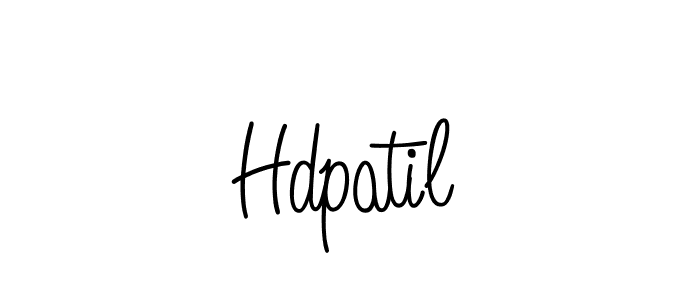 Make a beautiful signature design for name Hdpatil. With this signature (Angelique-Rose-font-FFP) style, you can create a handwritten signature for free. Hdpatil signature style 5 images and pictures png