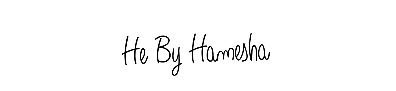 Use a signature maker to create a handwritten signature online. With this signature software, you can design (Angelique-Rose-font-FFP) your own signature for name He By Hamesha. He By Hamesha signature style 5 images and pictures png