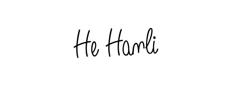 The best way (Angelique-Rose-font-FFP) to make a short signature is to pick only two or three words in your name. The name He Hanli include a total of six letters. For converting this name. He Hanli signature style 5 images and pictures png