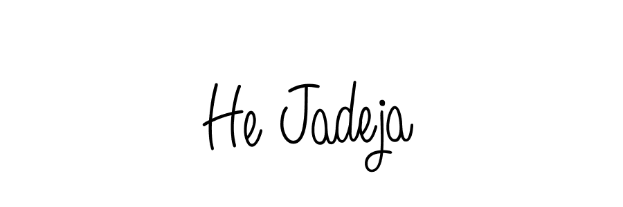 It looks lik you need a new signature style for name He Jadeja. Design unique handwritten (Angelique-Rose-font-FFP) signature with our free signature maker in just a few clicks. He Jadeja signature style 5 images and pictures png