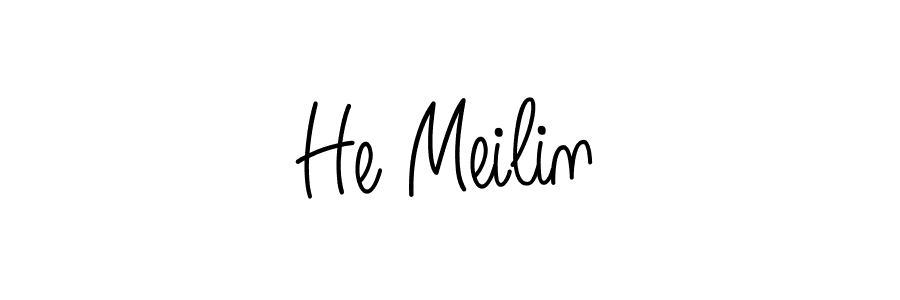 Once you've used our free online signature maker to create your best signature Angelique-Rose-font-FFP style, it's time to enjoy all of the benefits that He Meilin name signing documents. He Meilin signature style 5 images and pictures png