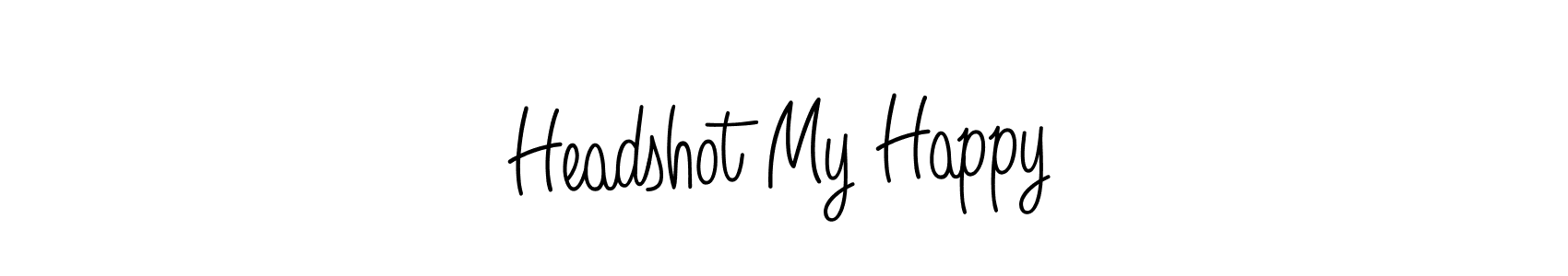 Headshot My Happy stylish signature style. Best Handwritten Sign (Angelique-Rose-font-FFP) for my name. Handwritten Signature Collection Ideas for my name Headshot My Happy. Headshot My Happy signature style 5 images and pictures png