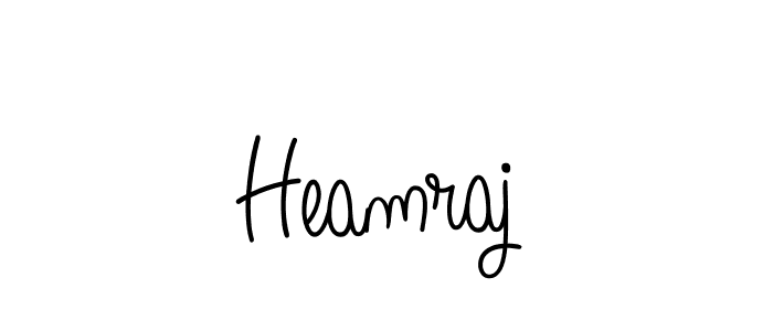 How to make Heamraj name signature. Use Angelique-Rose-font-FFP style for creating short signs online. This is the latest handwritten sign. Heamraj signature style 5 images and pictures png