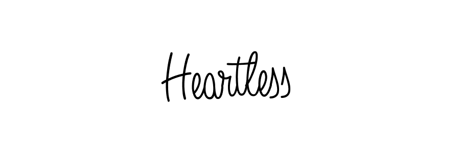 Design your own signature with our free online signature maker. With this signature software, you can create a handwritten (Angelique-Rose-font-FFP) signature for name Heartless. Heartless signature style 5 images and pictures png