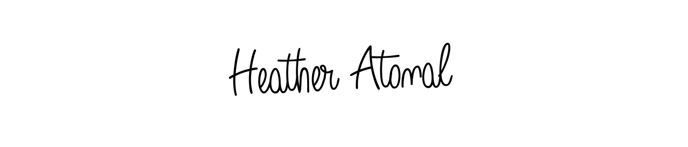 How to make Heather Atonal signature? Angelique-Rose-font-FFP is a professional autograph style. Create handwritten signature for Heather Atonal name. Heather Atonal signature style 5 images and pictures png