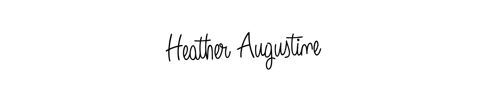 Make a beautiful signature design for name Heather Augustine. With this signature (Angelique-Rose-font-FFP) style, you can create a handwritten signature for free. Heather Augustine signature style 5 images and pictures png
