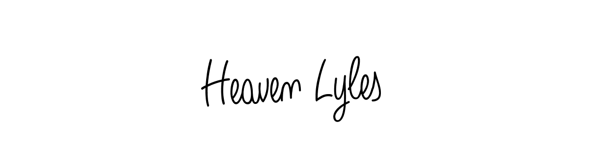 Create a beautiful signature design for name Heaven Lyles. With this signature (Angelique-Rose-font-FFP) fonts, you can make a handwritten signature for free. Heaven Lyles signature style 5 images and pictures png