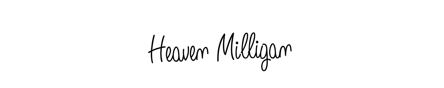 Best and Professional Signature Style for Heaven Milligan. Angelique-Rose-font-FFP Best Signature Style Collection. Heaven Milligan signature style 5 images and pictures png