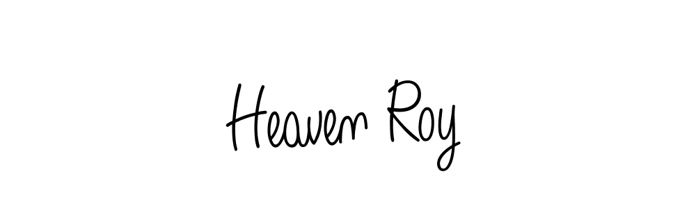 Use a signature maker to create a handwritten signature online. With this signature software, you can design (Angelique-Rose-font-FFP) your own signature for name Heaven Roy. Heaven Roy signature style 5 images and pictures png