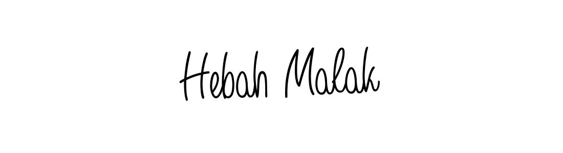 How to make Hebah Malak name signature. Use Angelique-Rose-font-FFP style for creating short signs online. This is the latest handwritten sign. Hebah Malak signature style 5 images and pictures png