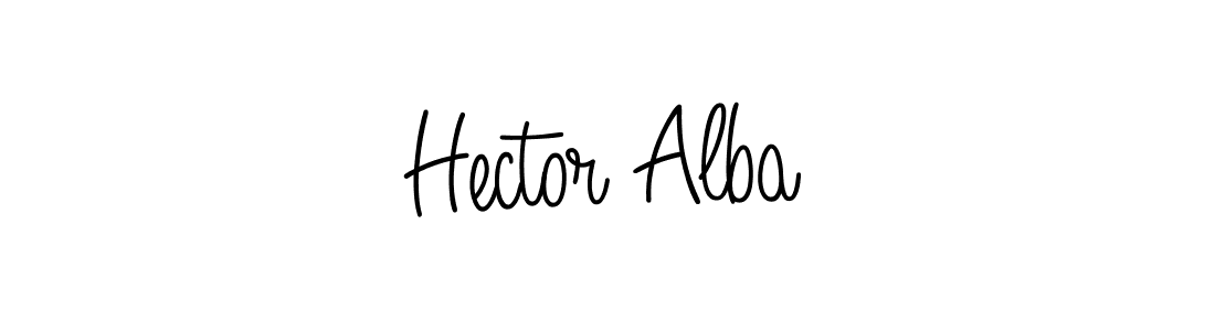 Create a beautiful signature design for name Hector Alba. With this signature (Angelique-Rose-font-FFP) fonts, you can make a handwritten signature for free. Hector Alba signature style 5 images and pictures png