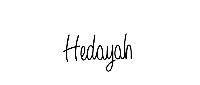 Use a signature maker to create a handwritten signature online. With this signature software, you can design (Angelique-Rose-font-FFP) your own signature for name Hedayah. Hedayah signature style 5 images and pictures png