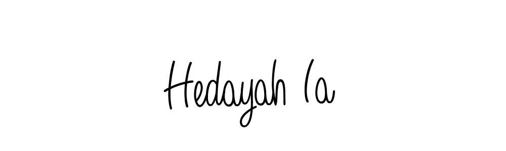 You should practise on your own different ways (Angelique-Rose-font-FFP) to write your name (Hedayah Ia) in signature. don't let someone else do it for you. Hedayah Ia signature style 5 images and pictures png