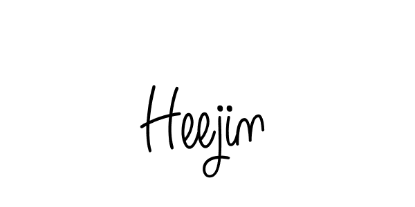 Design your own signature with our free online signature maker. With this signature software, you can create a handwritten (Angelique-Rose-font-FFP) signature for name Heejin. Heejin signature style 5 images and pictures png