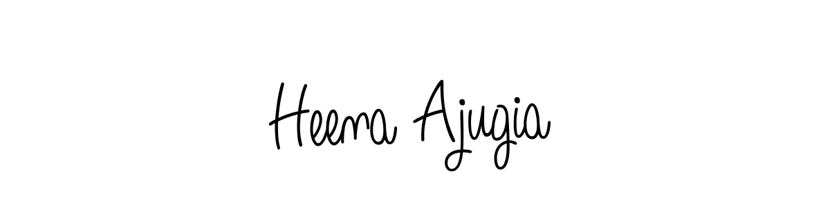 if you are searching for the best signature style for your name Heena Ajugia. so please give up your signature search. here we have designed multiple signature styles  using Angelique-Rose-font-FFP. Heena Ajugia signature style 5 images and pictures png