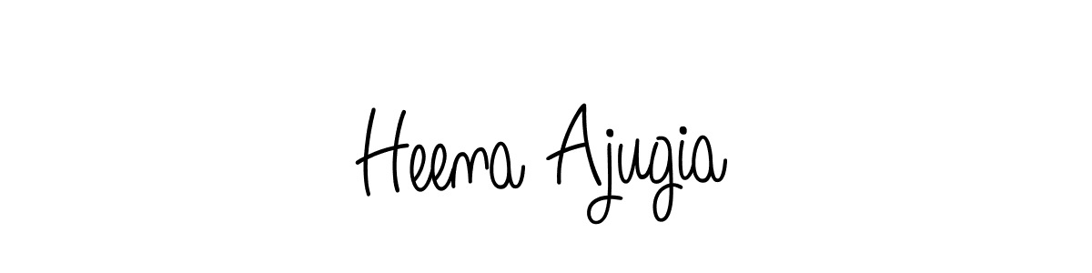 if you are searching for the best signature style for your name Heena Ajugia. so please give up your signature search. here we have designed multiple signature styles  using Angelique-Rose-font-FFP. Heena Ajugia signature style 5 images and pictures png