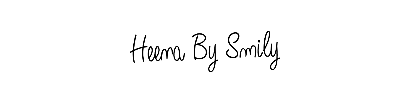 Design your own signature with our free online signature maker. With this signature software, you can create a handwritten (Angelique-Rose-font-FFP) signature for name Heena By Smily. Heena By Smily signature style 5 images and pictures png