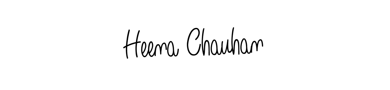 You should practise on your own different ways (Angelique-Rose-font-FFP) to write your name (Heena Chauhan) in signature. don't let someone else do it for you. Heena Chauhan signature style 5 images and pictures png