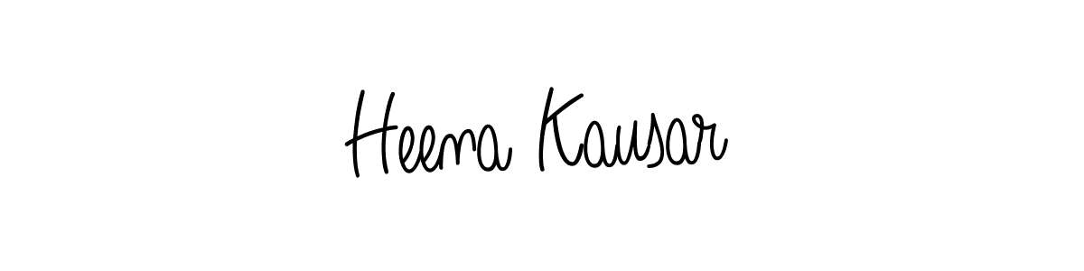Use a signature maker to create a handwritten signature online. With this signature software, you can design (Angelique-Rose-font-FFP) your own signature for name Heena Kausar. Heena Kausar signature style 5 images and pictures png