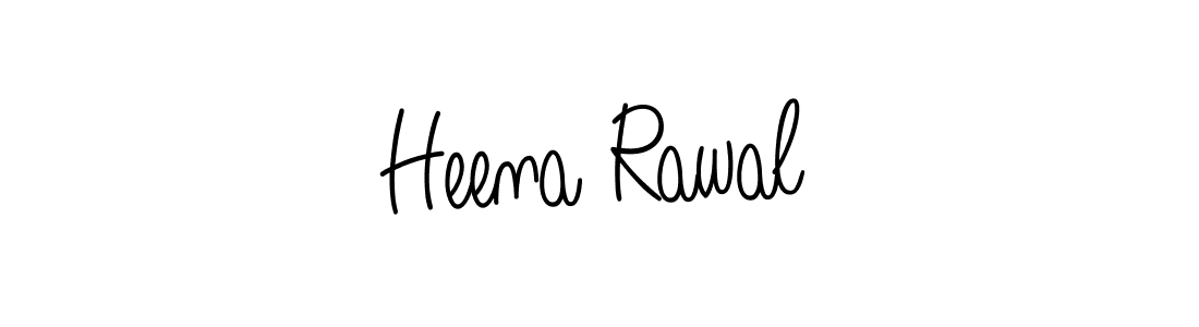 Design your own signature with our free online signature maker. With this signature software, you can create a handwritten (Angelique-Rose-font-FFP) signature for name Heena Rawal. Heena Rawal signature style 5 images and pictures png