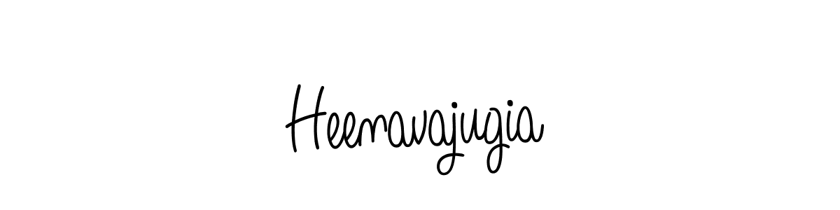 Use a signature maker to create a handwritten signature online. With this signature software, you can design (Angelique-Rose-font-FFP) your own signature for name Heenavajugia. Heenavajugia signature style 5 images and pictures png