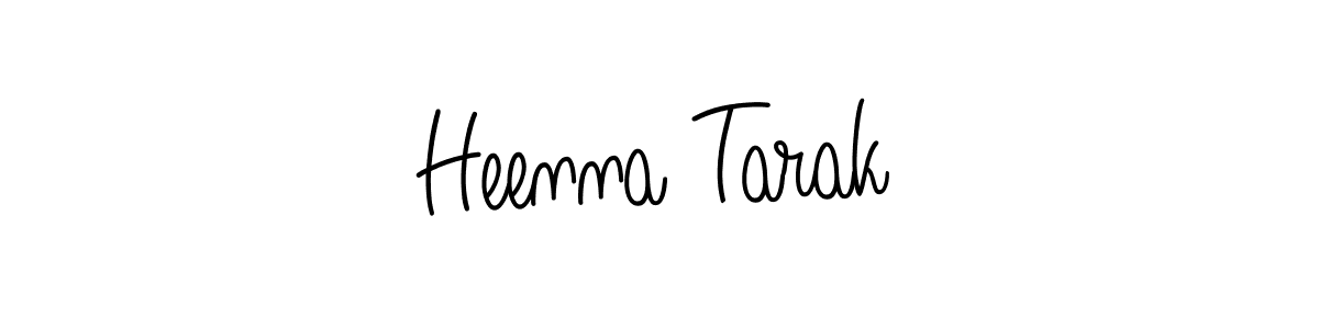 Use a signature maker to create a handwritten signature online. With this signature software, you can design (Angelique-Rose-font-FFP) your own signature for name Heenna Tarak. Heenna Tarak signature style 5 images and pictures png